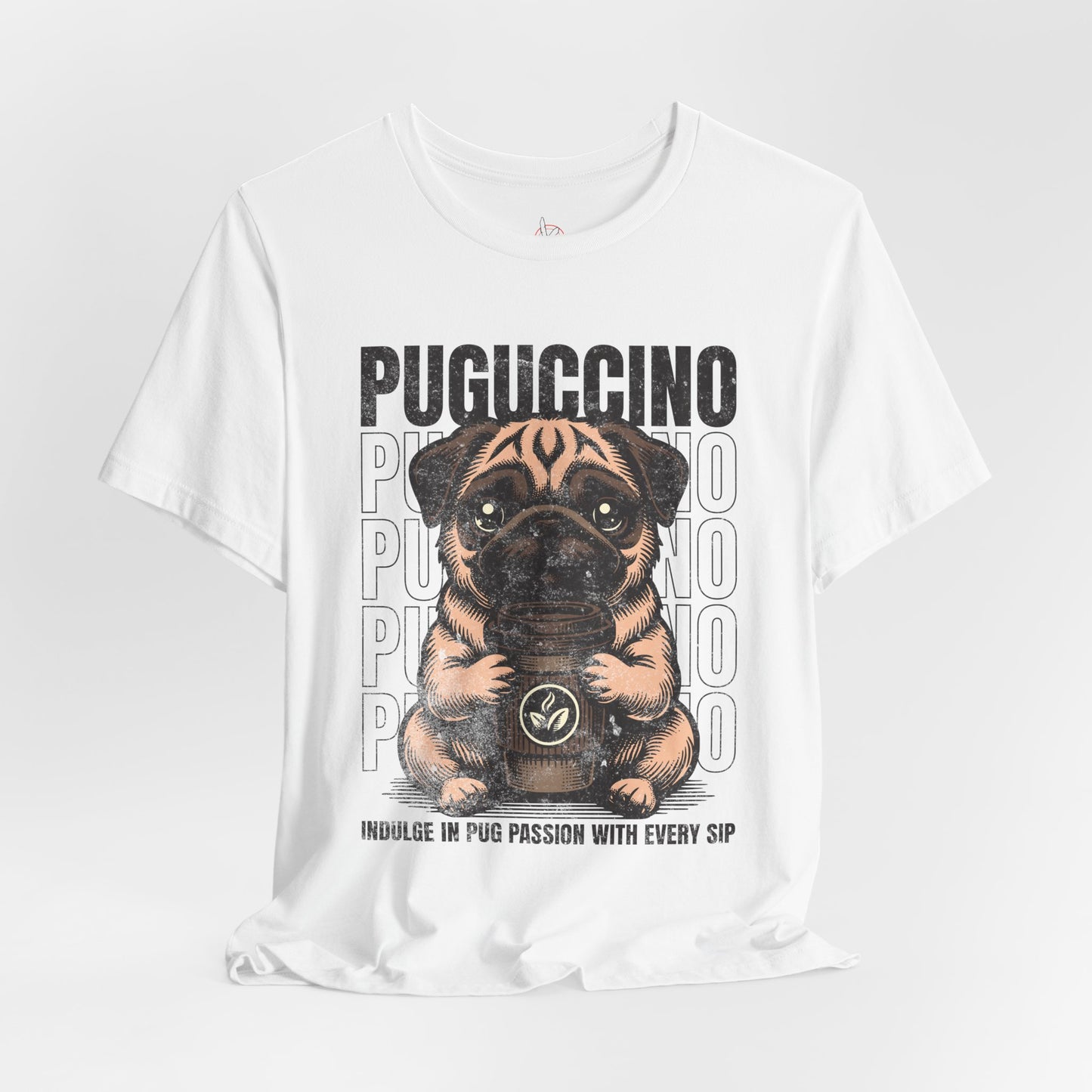 FPD - Unisex T-shirt - Puguccino Tee – Coffee & Pug Lover Statement Shirt