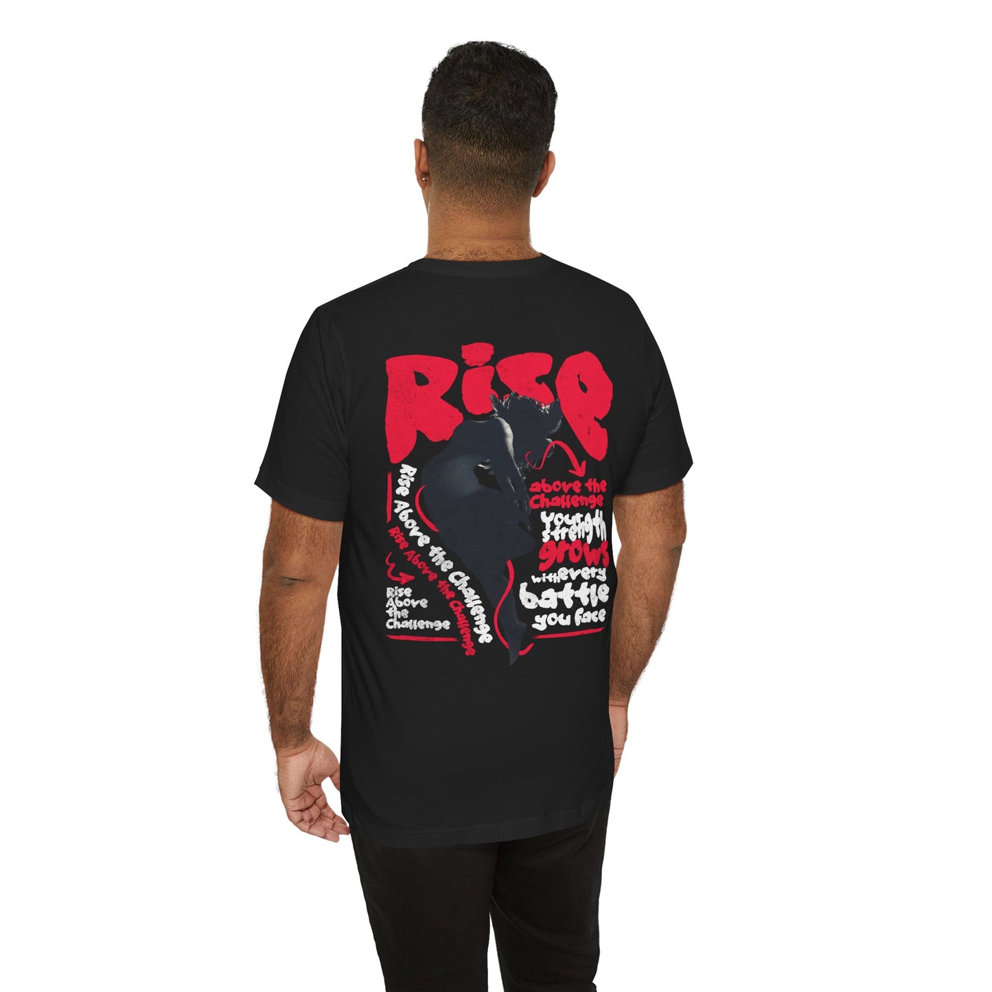 F&BPD - Unisex T-shirt - Rise Tee – Empowerment & Motivation Statement Shirt