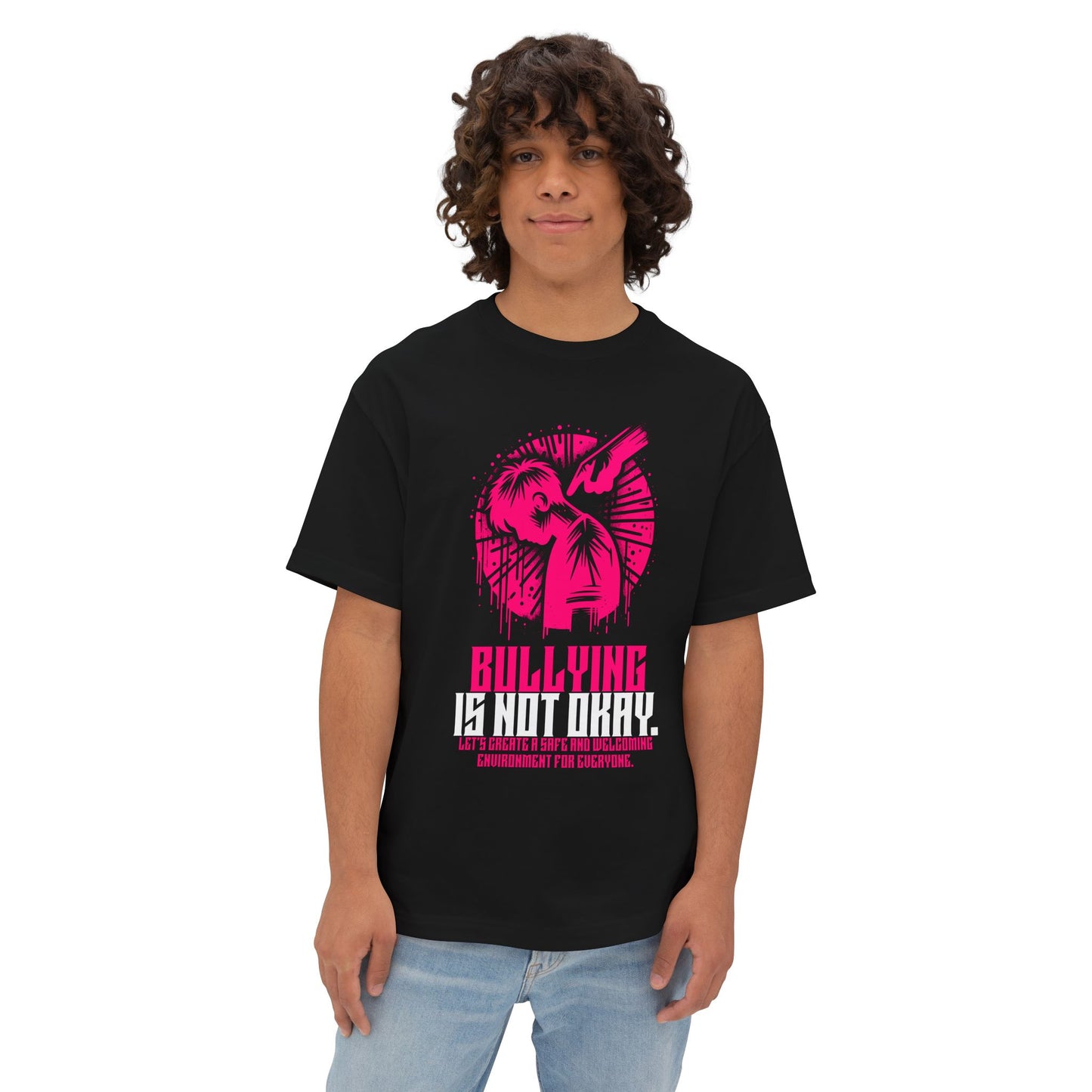 FPD - Bullying Is Not Okay Oversized Tee — Anti-Bullying Statement Shirt
