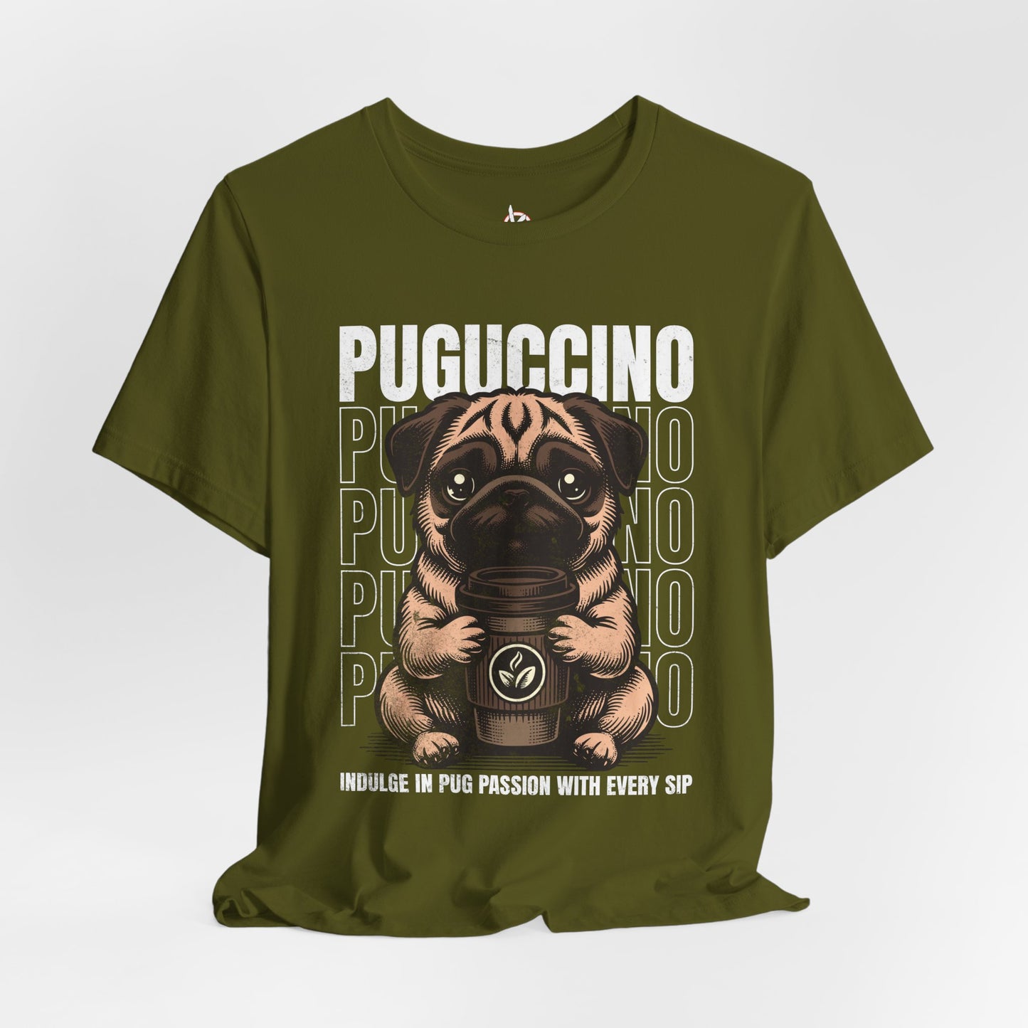 FPD - Unisex T-shirt - Puguccino Tee – Coffee & Pug Lover Statement Shirt
