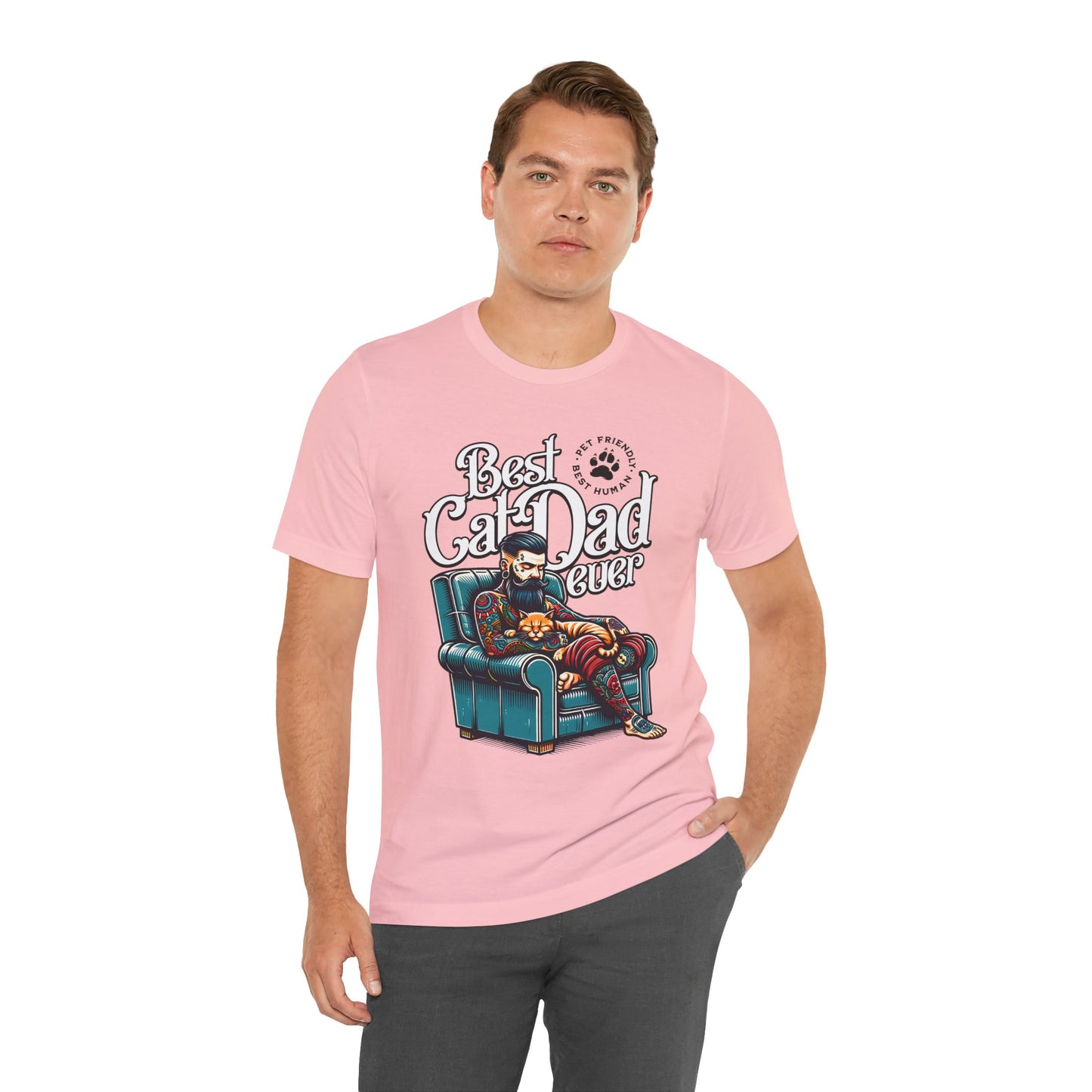 Best Cat Dad Ever Unisex T-Shirt – Perfect Gift for Cat Lovers - FPD