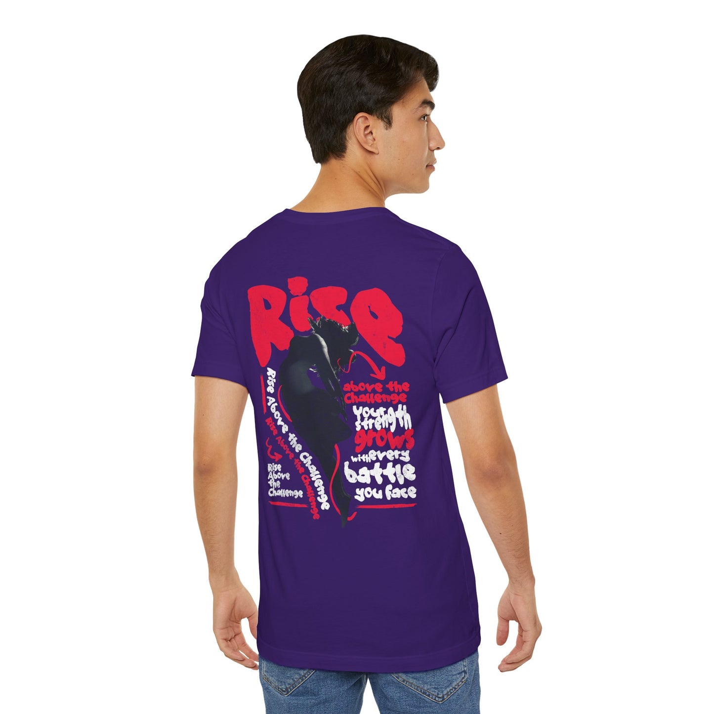 F&BPD - Unisex T-shirt - Rise Tee – Empowerment & Motivation Statement Shirt