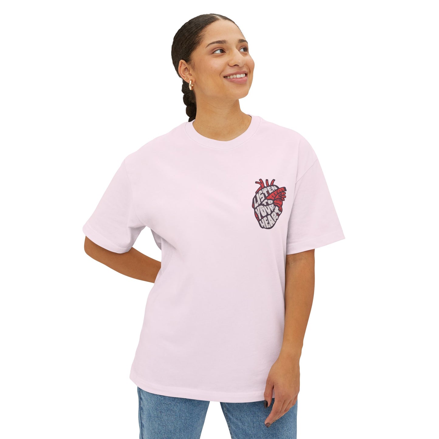 FPD - Listen to Your Heart Oversized Tee — Intuition & Emotion Statement Shirt