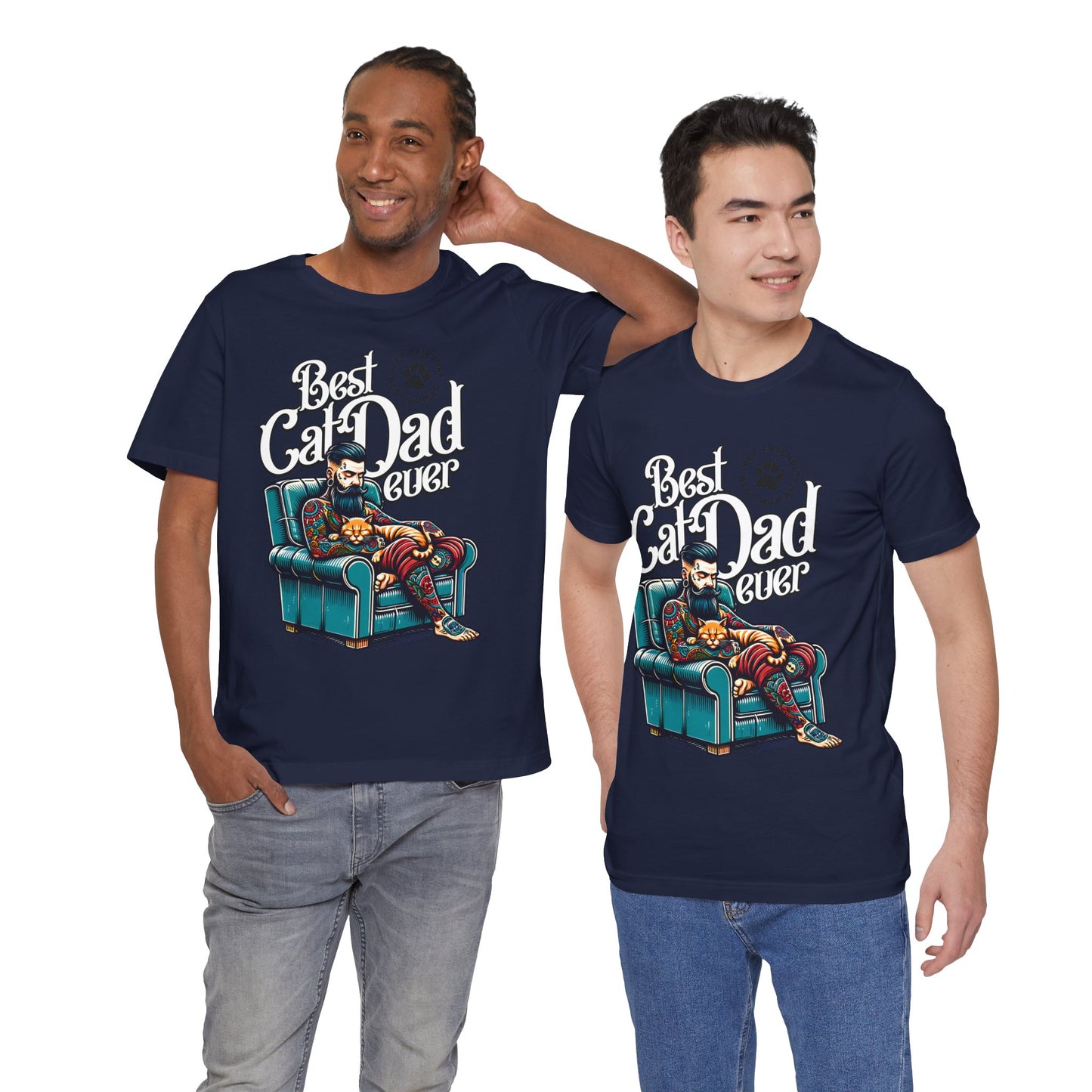 Best Cat Dad Ever Unisex T-Shirt – Perfect Gift for Cat Lovers - FPD