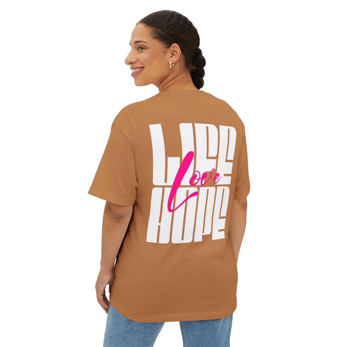 F&BPD - Love Life Hope - Oversized T-Shirt | Positive & Empowering Tee