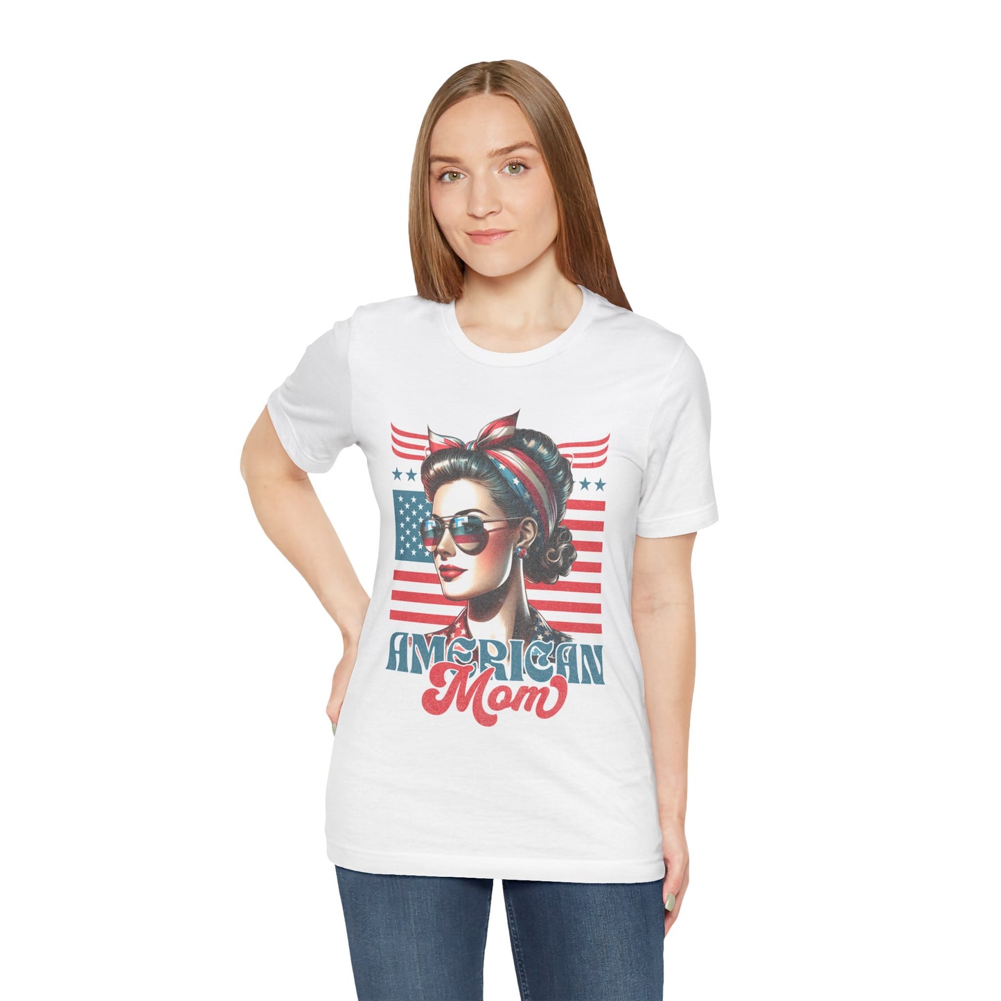 American Mom T-Shirt – Patriotic Tee for Moms