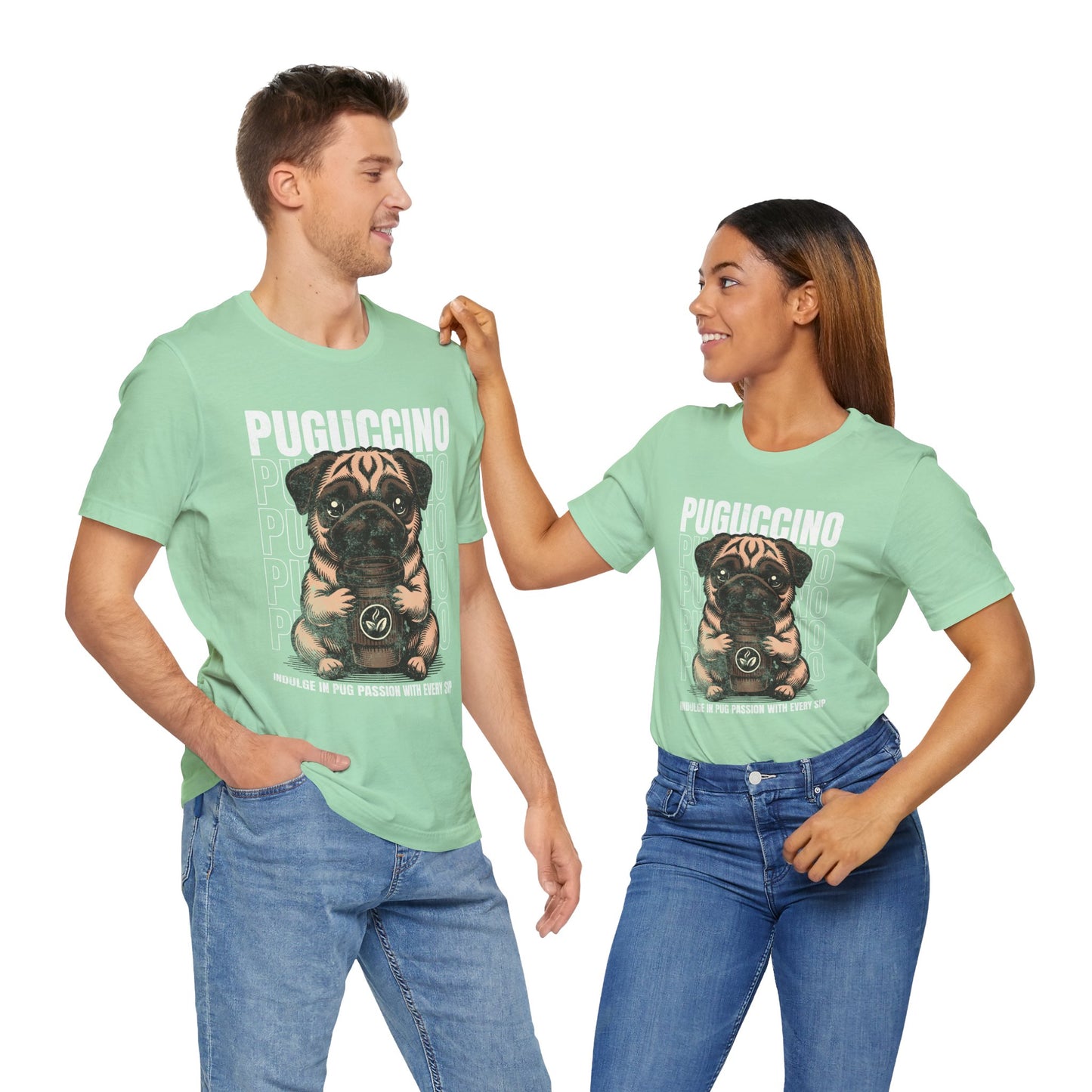 FPD - Unisex T-shirt - Puguccino Tee – Coffee & Pug Lover Statement Shirt