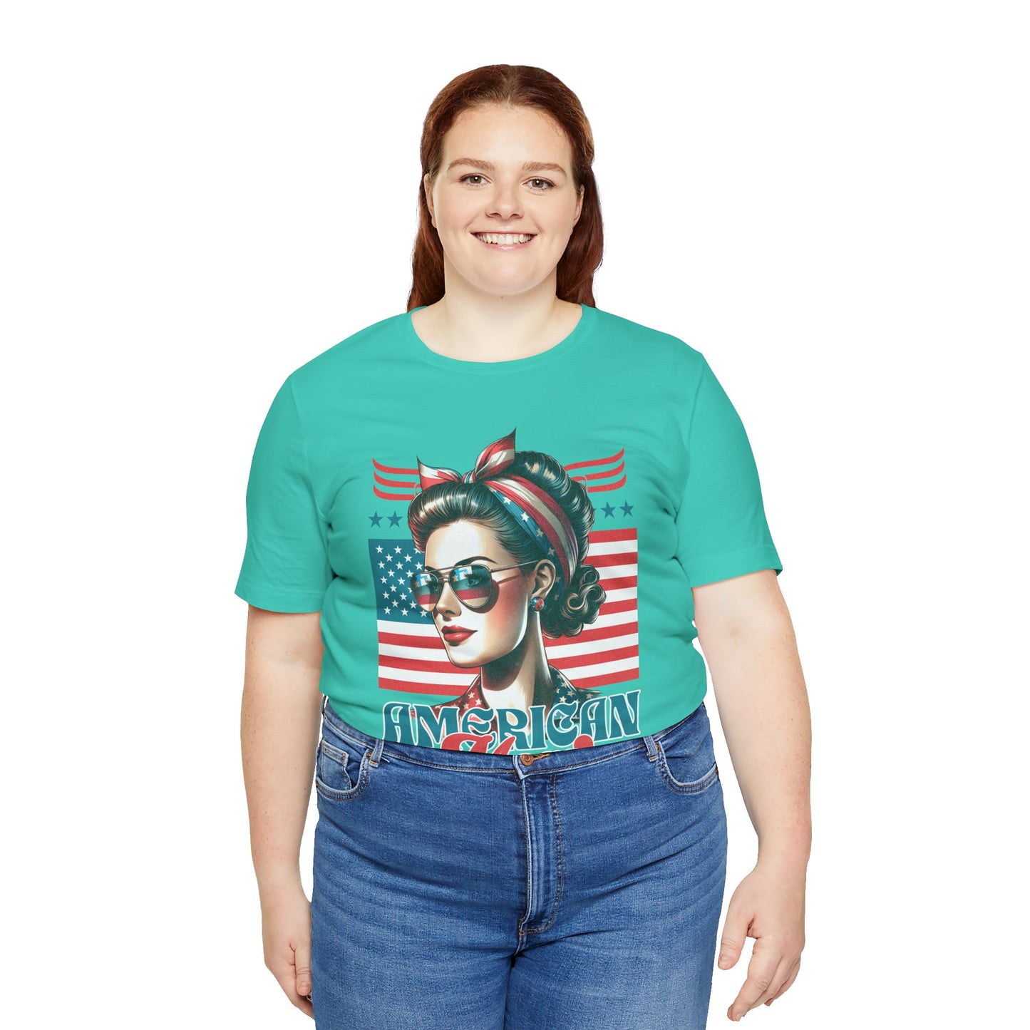 American Mom T-Shirt – Patriotic Tee for Moms