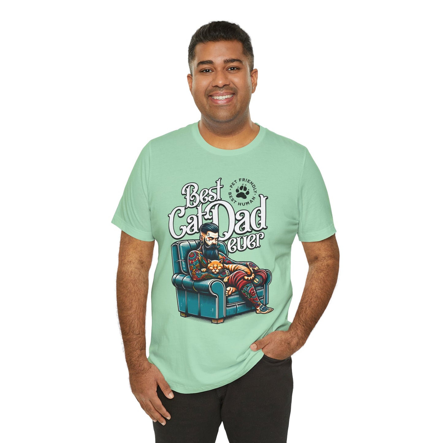 Best Cat Dad Ever Unisex T-Shirt – Perfect Gift for Cat Lovers - FPD