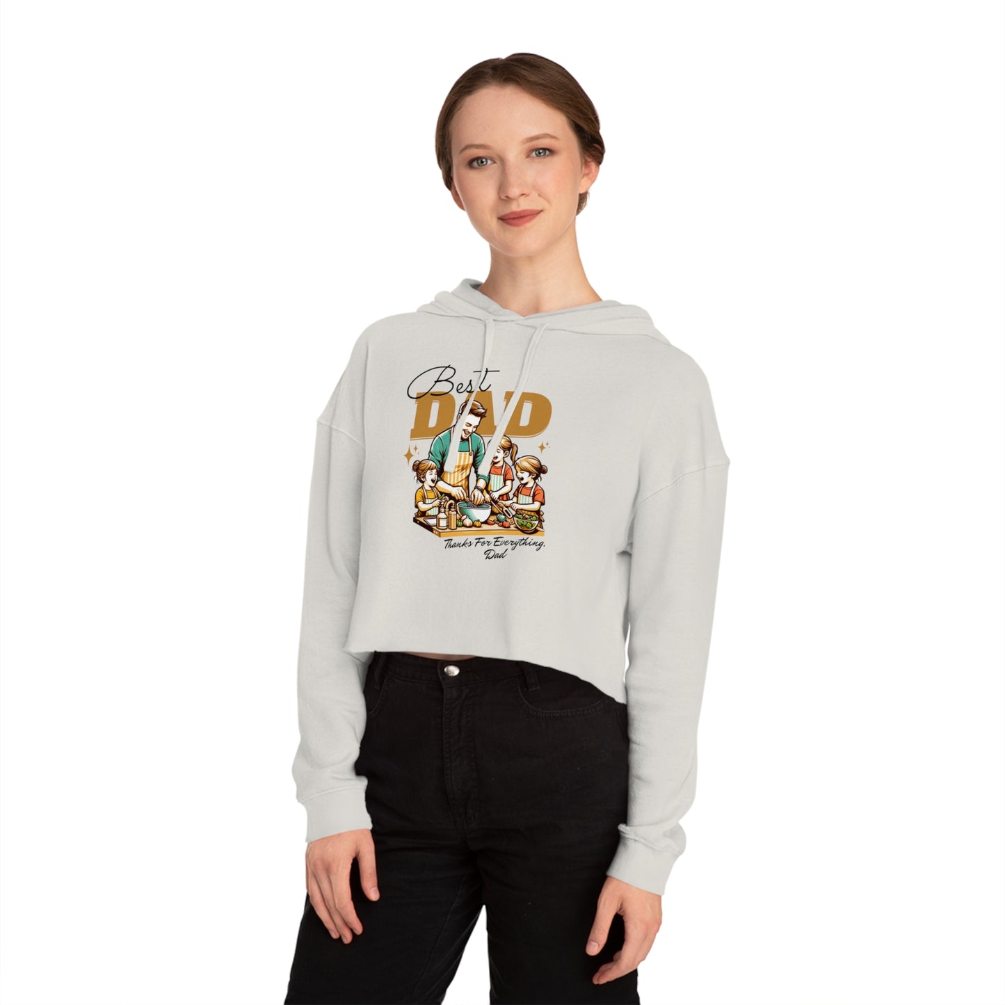 Best Dad Cropped Hoodie – Women’s Fit | Father’s Day Gift