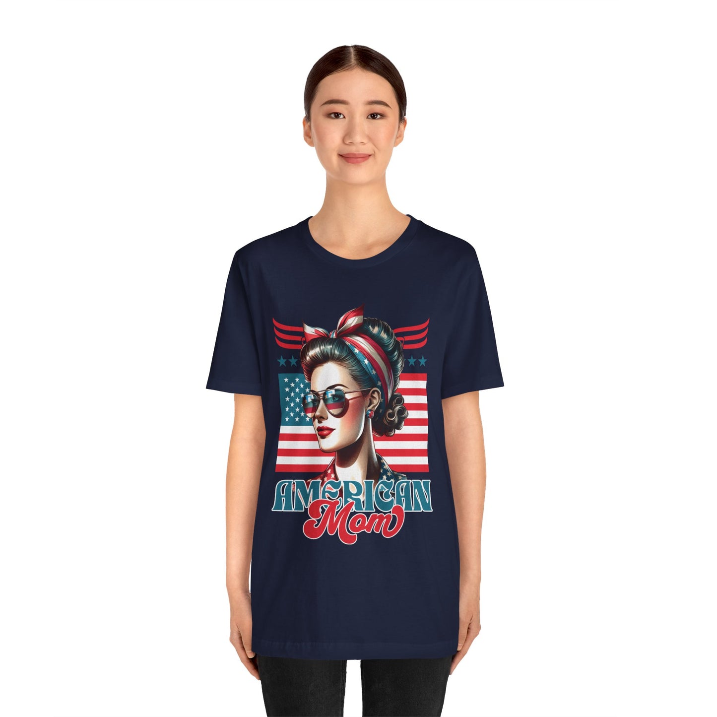 American Mom T-Shirt – Patriotic Tee for Moms