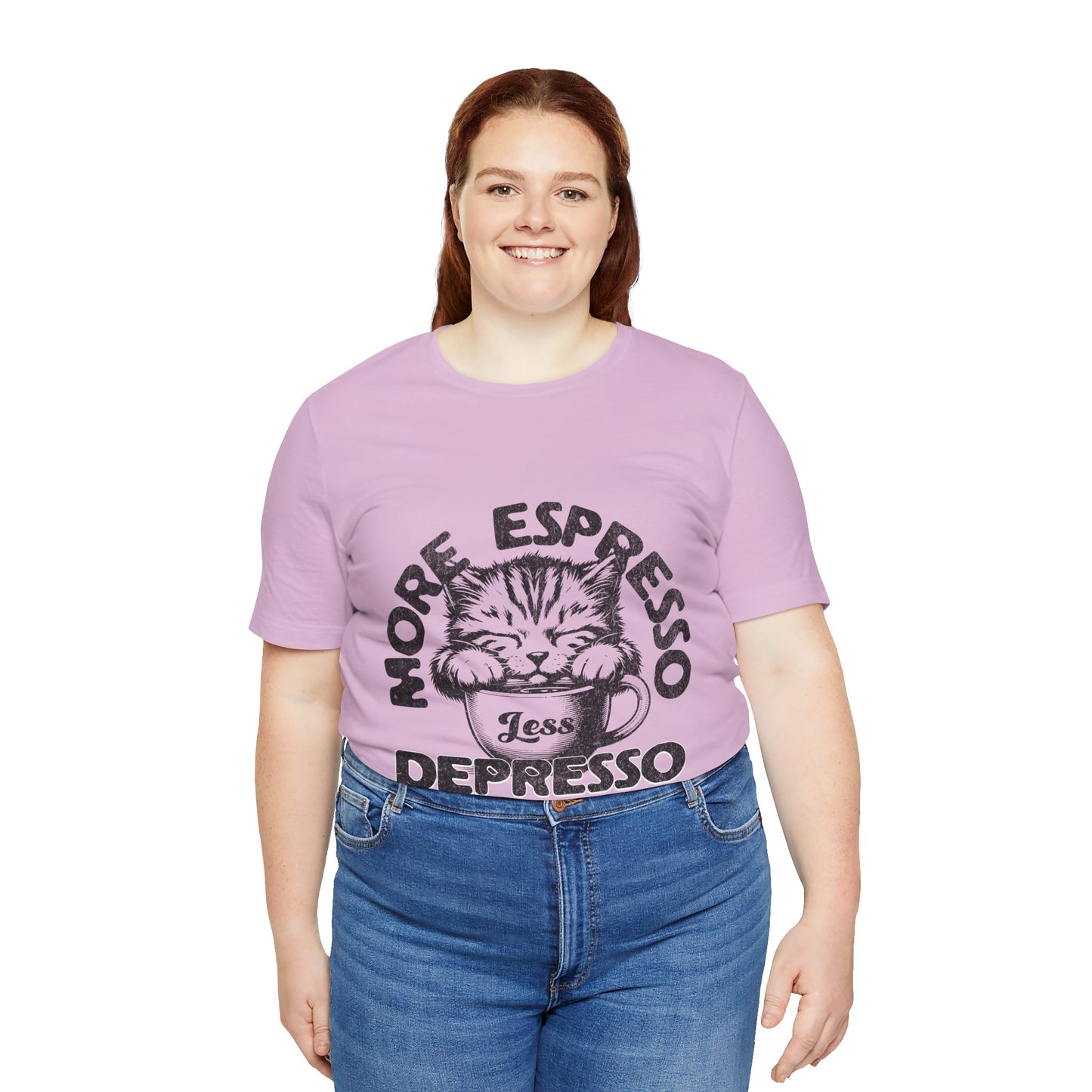 FPD - Unisex T-shirt - More Espresso Less Depresso Tee – Coffee Humor Statement Shirt