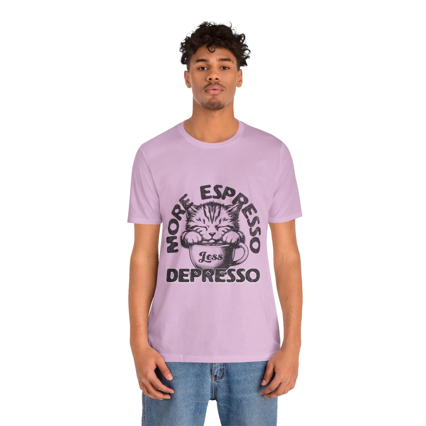 FPD - Unisex T-shirt - More Espresso Less Depresso Tee – Coffee Humor Statement Shirt