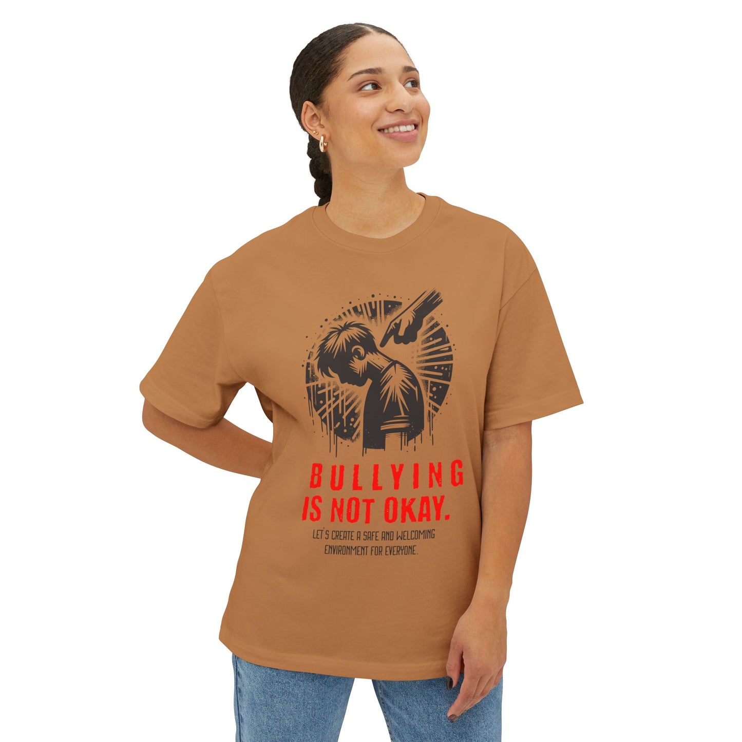 FPD - Bullying Is Not Okay Oversized Tee — Anti-Bullying Statement Shirt
