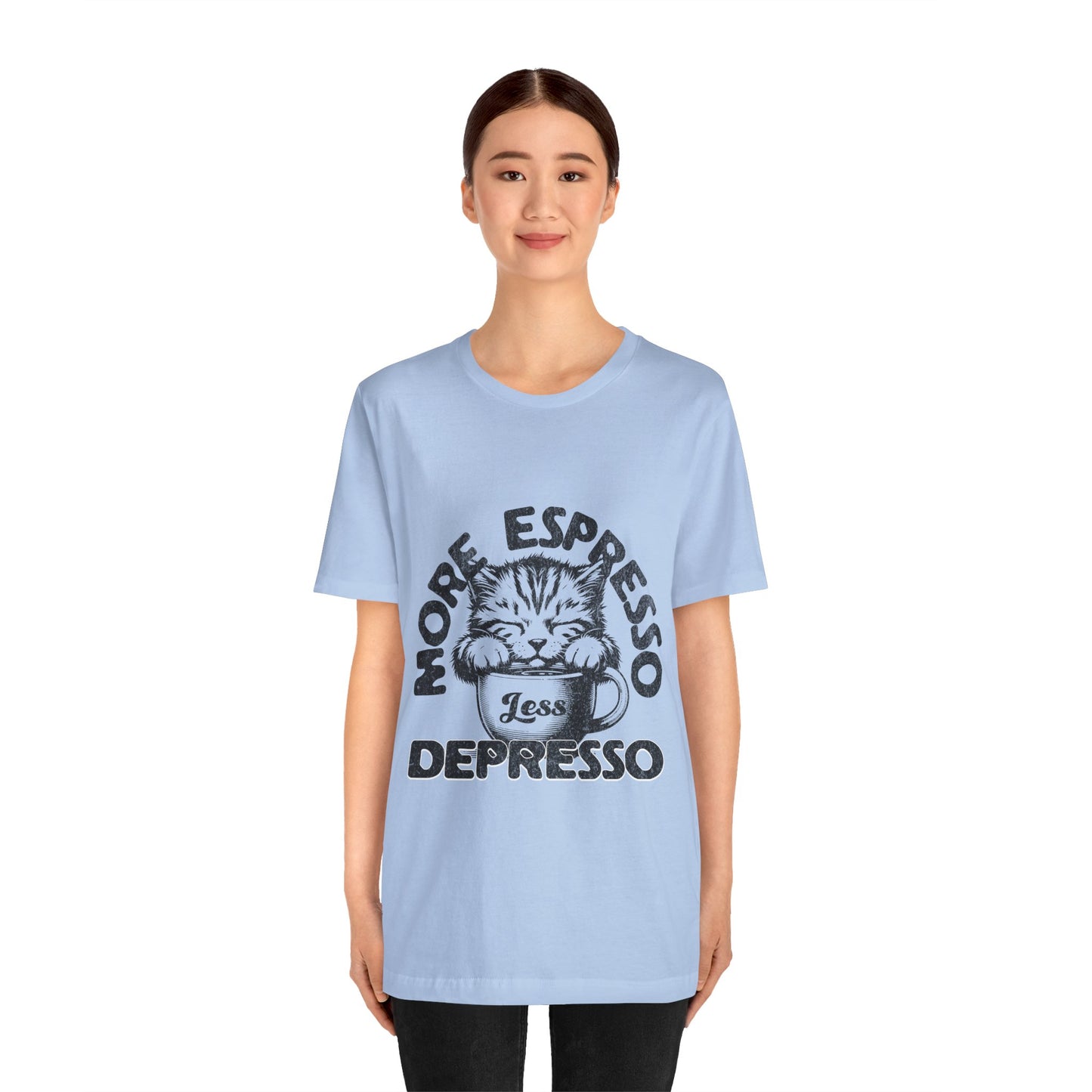 FPD - Unisex T-shirt - More Espresso Less Depresso Tee – Coffee Humor Statement Shirt