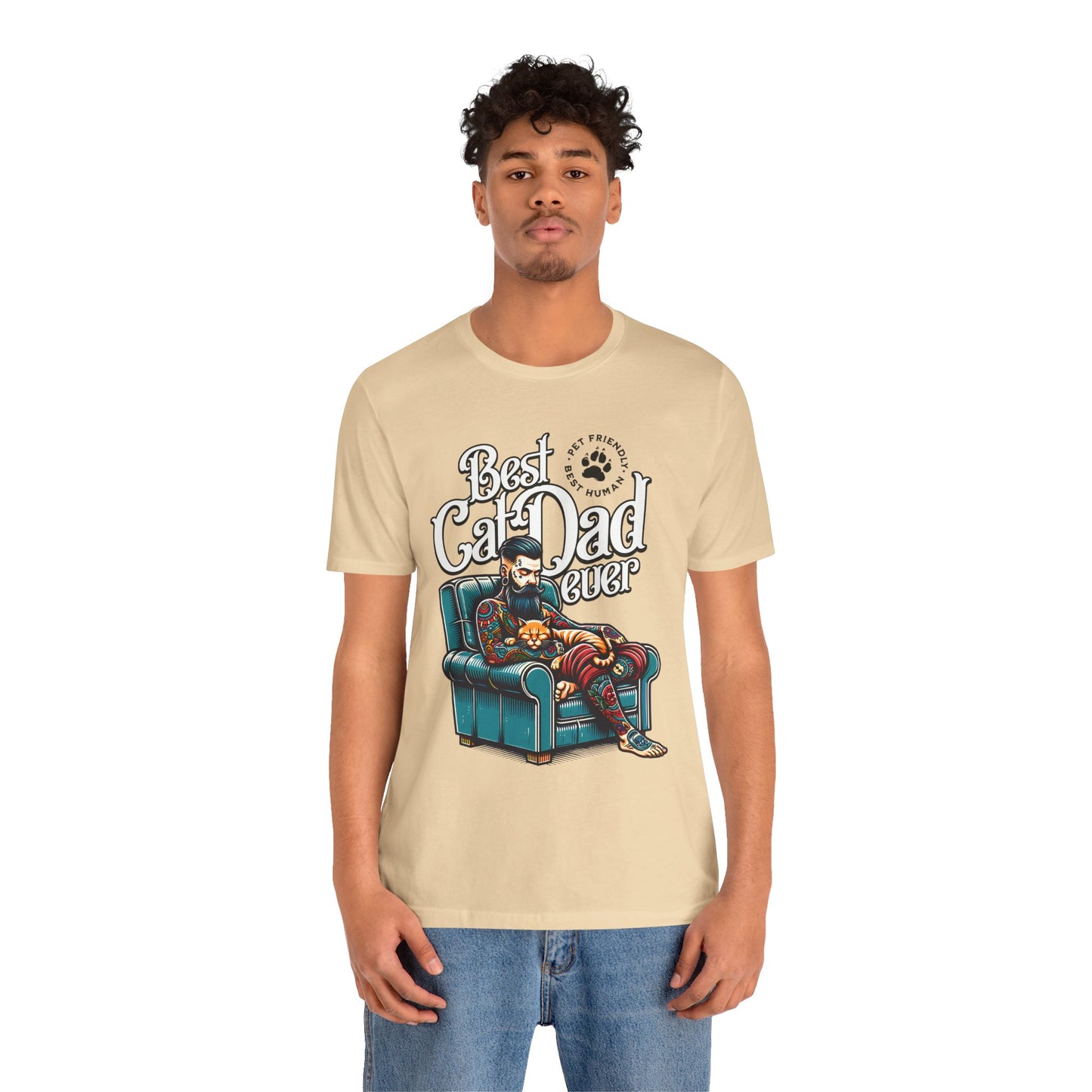 Best Cat Dad Ever Unisex T-Shirt – Perfect Gift for Cat Lovers - FPD