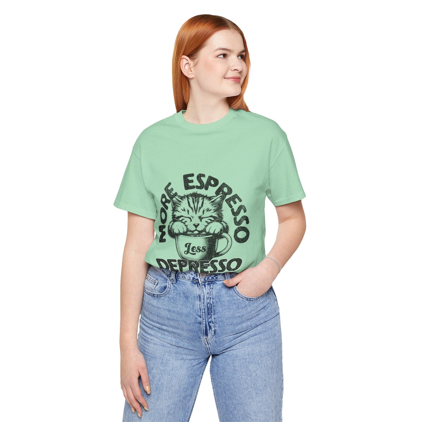 FPD - Unisex T-shirt - More Espresso Less Depresso Tee – Coffee Humor Statement Shirt