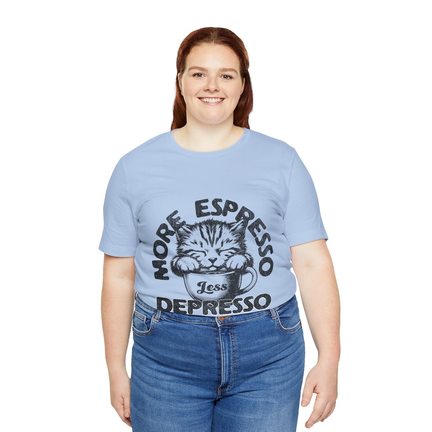 FPD - Unisex T-shirt - More Espresso Less Depresso Tee – Coffee Humor Statement Shirt