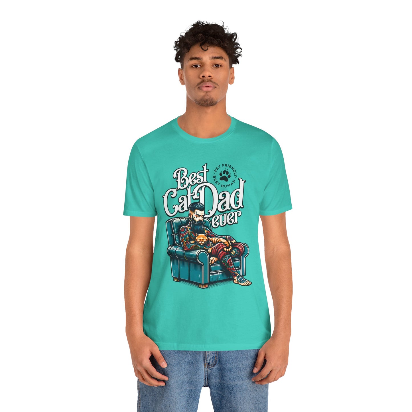 Best Cat Dad Ever Unisex T-Shirt – Perfect Gift for Cat Lovers - FPD