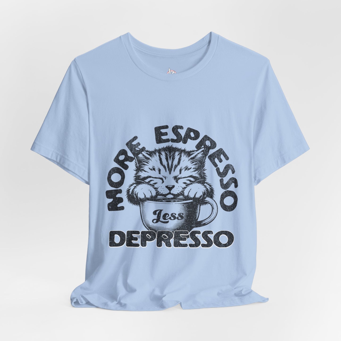FPD - Unisex T-shirt - More Espresso Less Depresso Tee – Coffee Humor Statement Shirt