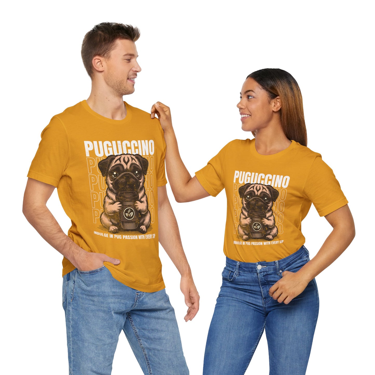 FPD - Unisex T-shirt - Puguccino Tee – Coffee & Pug Lover Statement Shirt