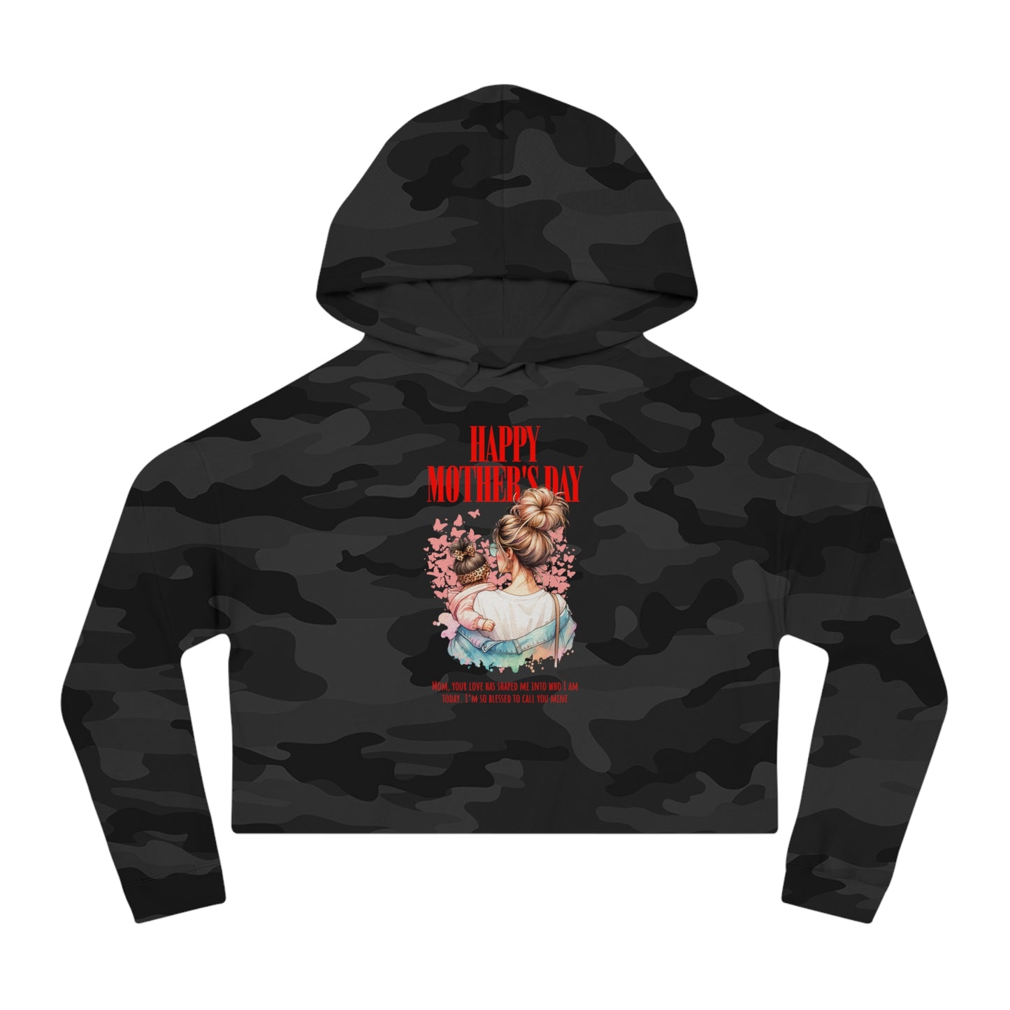 Happy Mother’s Day Cropped Hoodie – Trendy Gift for Mom