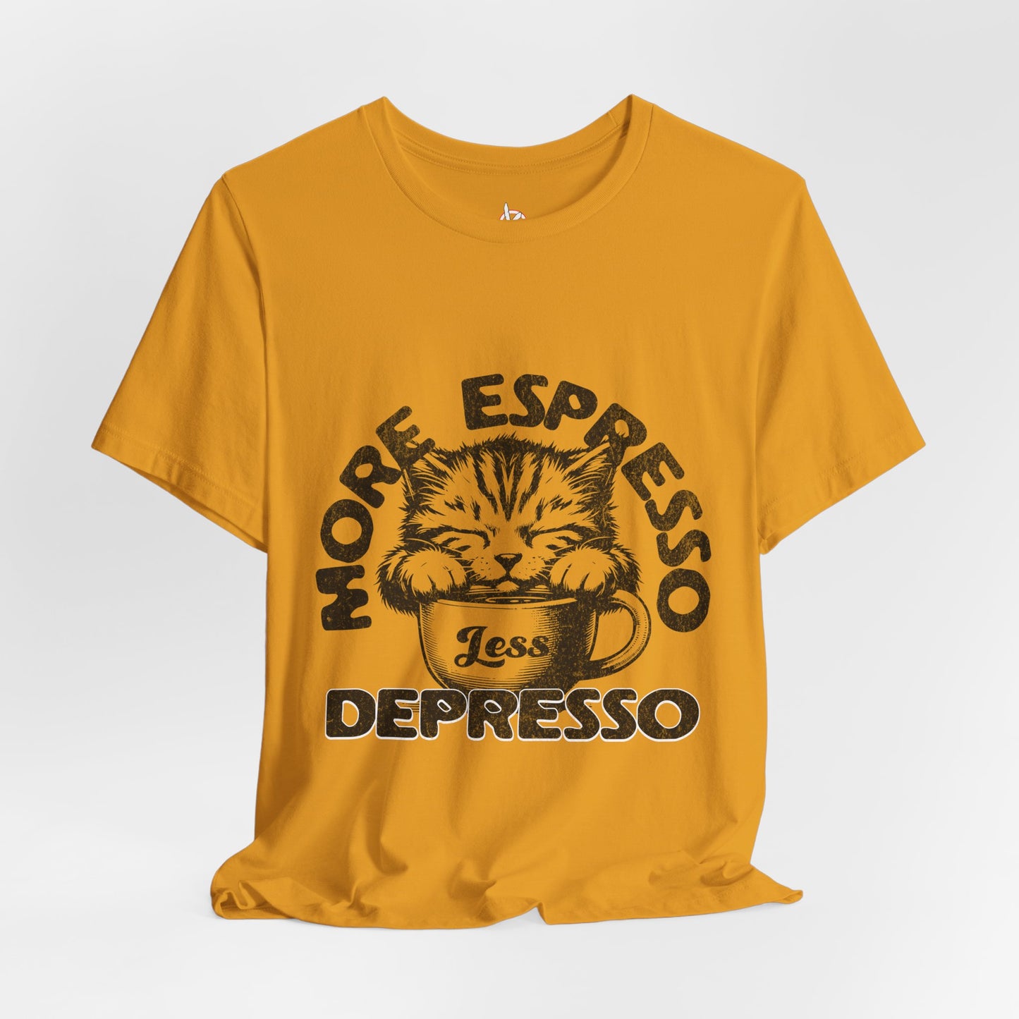 FPD - Unisex T-shirt - More Espresso Less Depresso Tee – Coffee Humor Statement Shirt