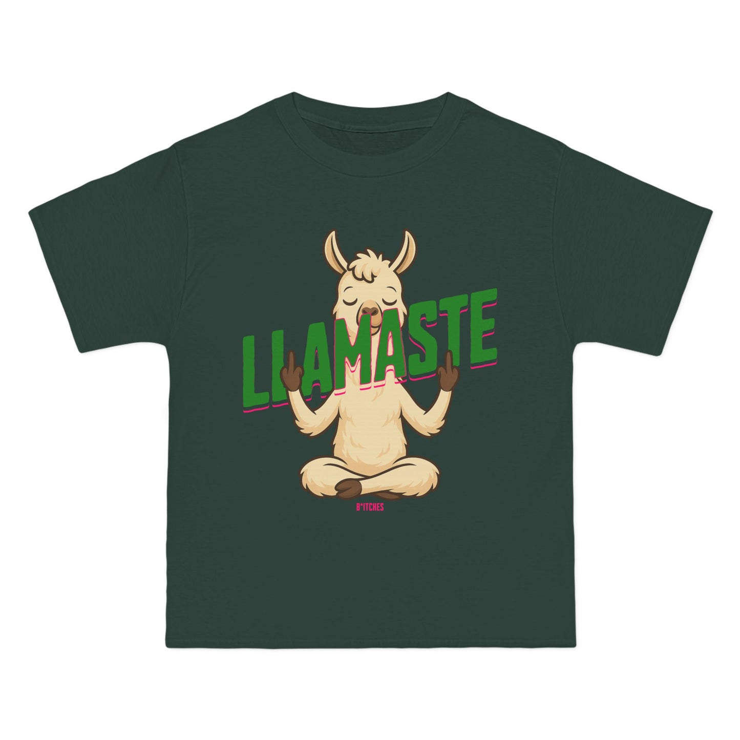Funny Oversized T-Shirt Print – Yoga Llama Graphic Tee for Men & Women