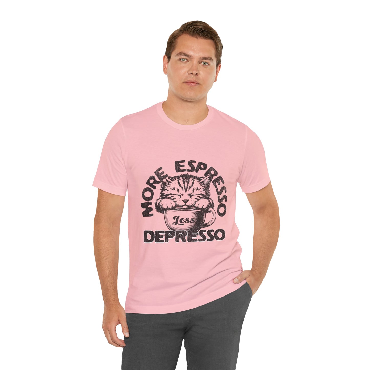 FPD - Unisex T-shirt - More Espresso Less Depresso Tee – Coffee Humor Statement Shirt