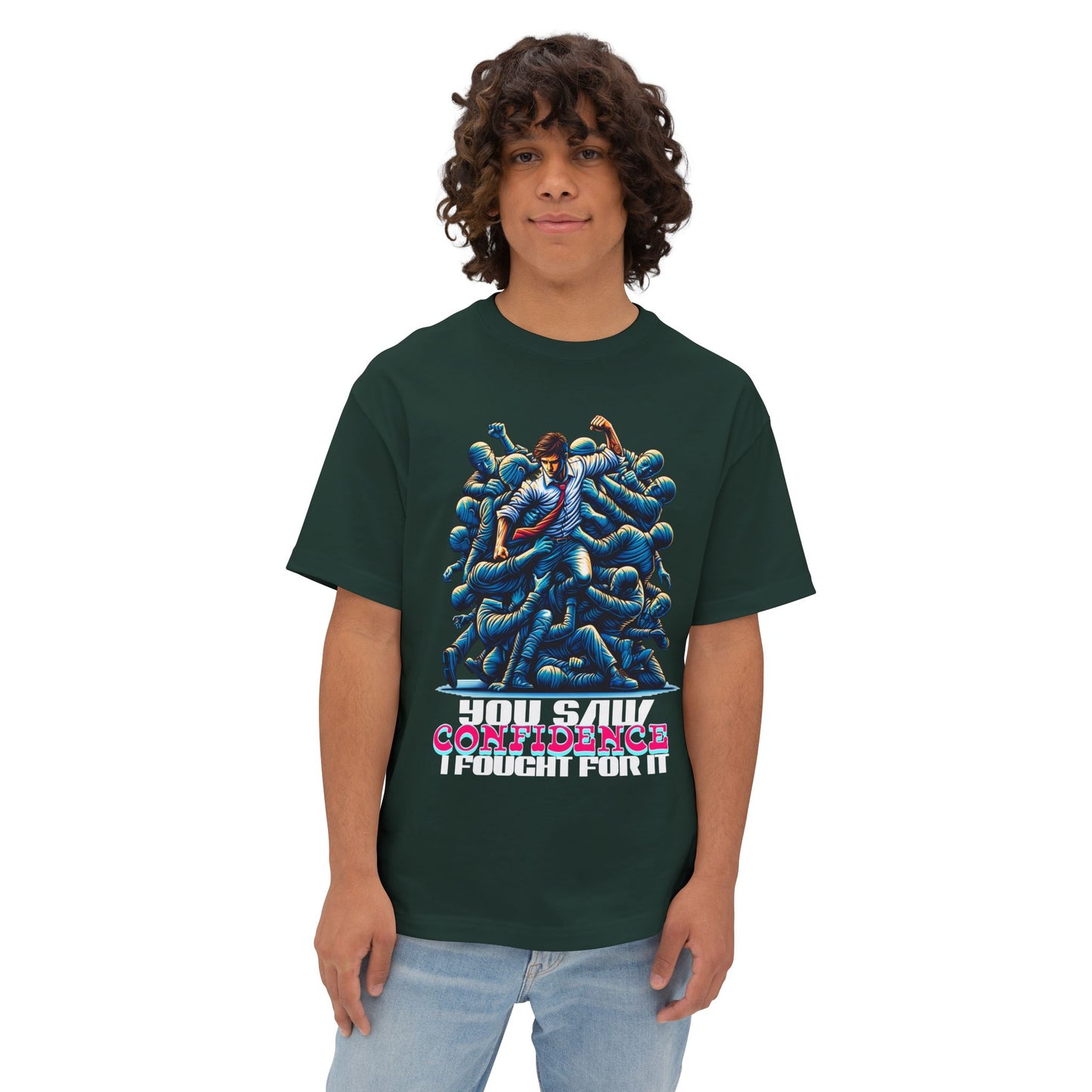FPD - I Fought for Confidence Oversized Tee – Empowerment Statement Shirt