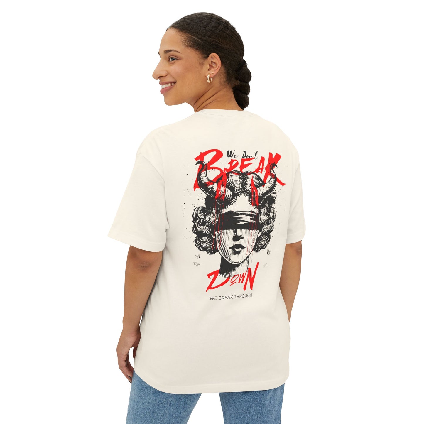 F&BPD - We Don’t Break Down, We Breakthrough Oversized Tee – Bold Strength Streetwear