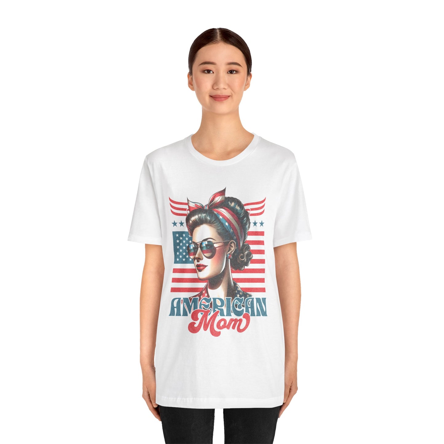 American Mom T-Shirt – Patriotic Tee for Moms