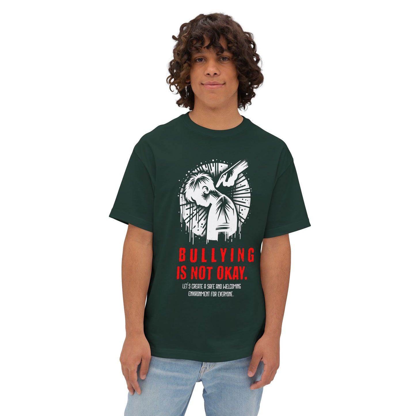 FPD - Bullying Is Not Okay Oversized Tee — Anti-Bullying Statement Shirt