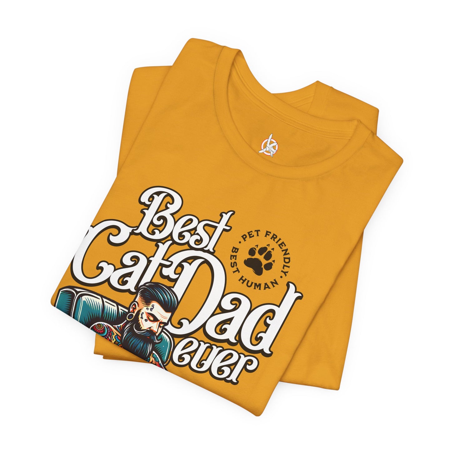 Best Cat Dad Ever Unisex T-Shirt – Perfect Gift for Cat Lovers - FPD