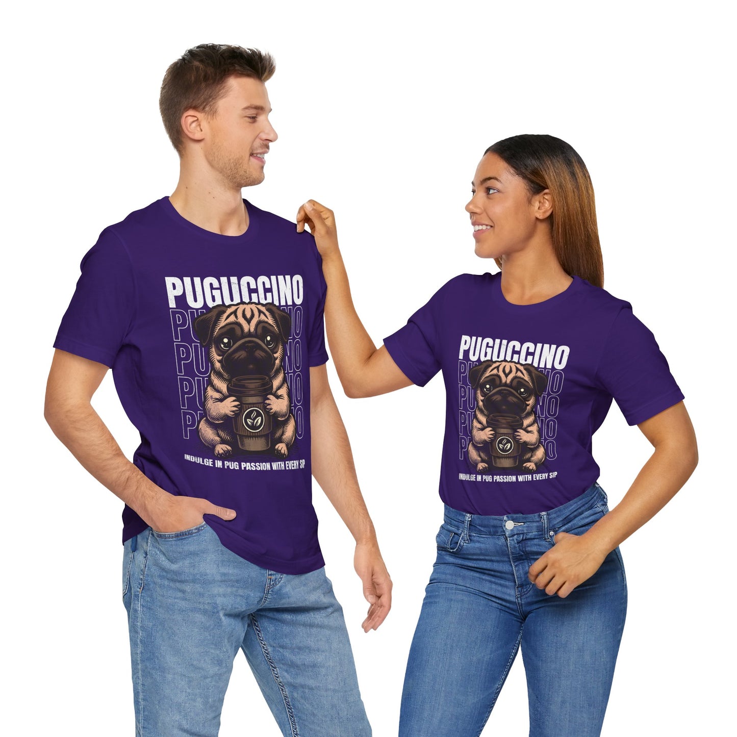 FPD - Unisex T-shirt - Puguccino Tee – Coffee & Pug Lover Statement Shirt