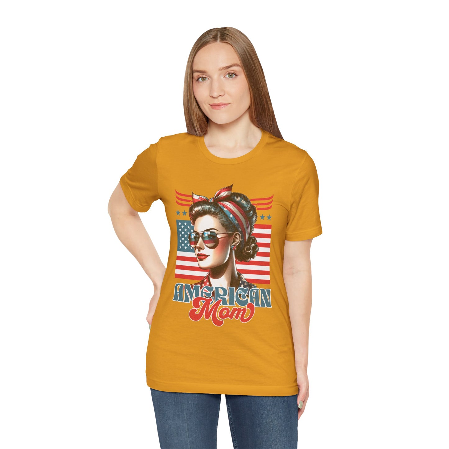 American Mom T-Shirt – Patriotic Tee for Moms