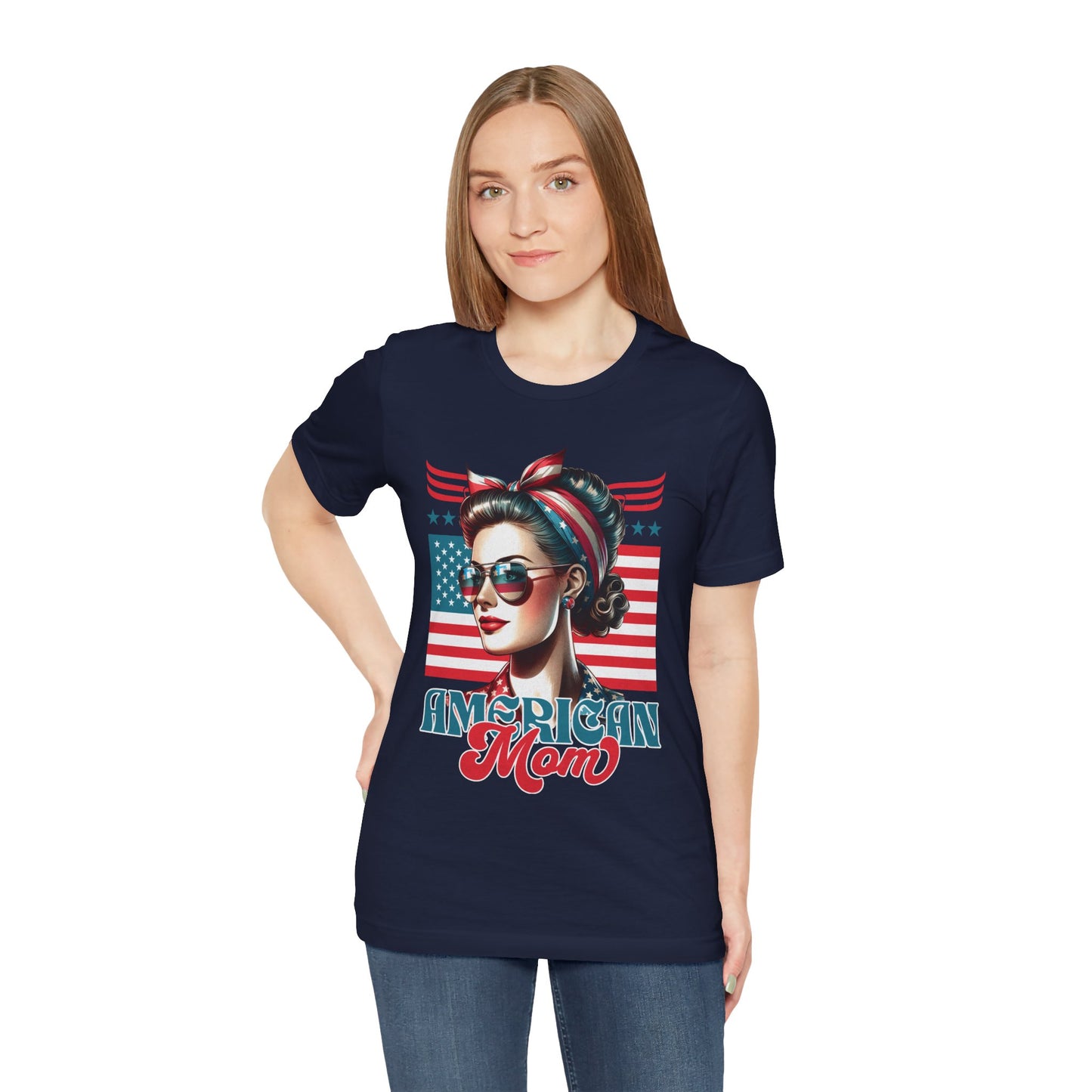 American Mom T-Shirt – Patriotic Tee for Moms