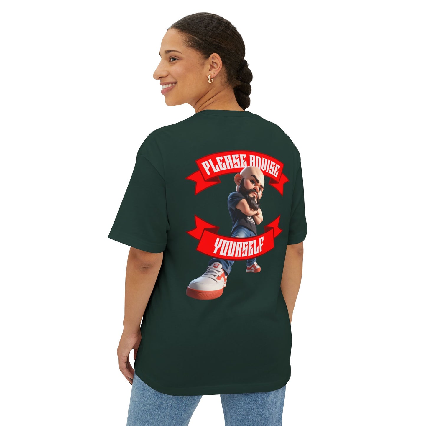 Oversized Sarcasm Streetwear Tee – “Please Advise Yourself” - BPD