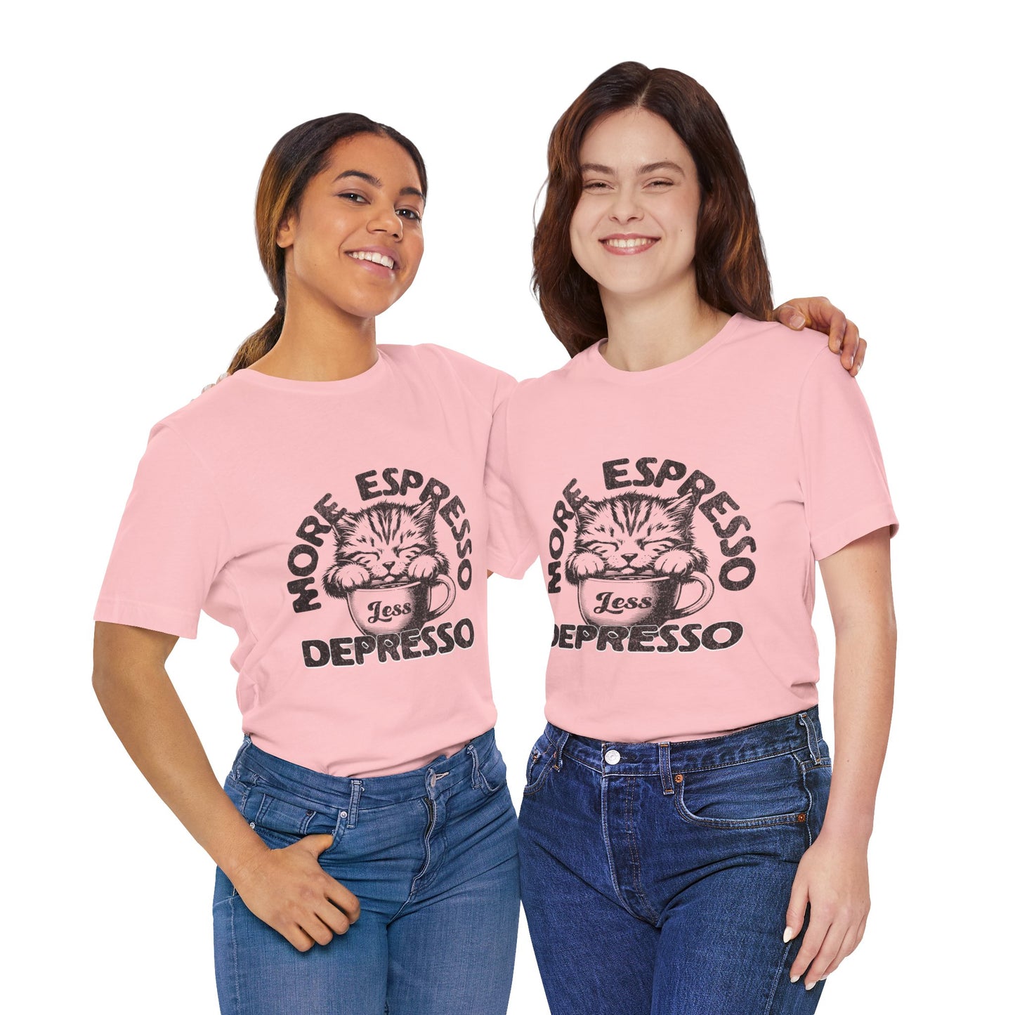 FPD - Unisex T-shirt - More Espresso Less Depresso Tee – Coffee Humor Statement Shirt
