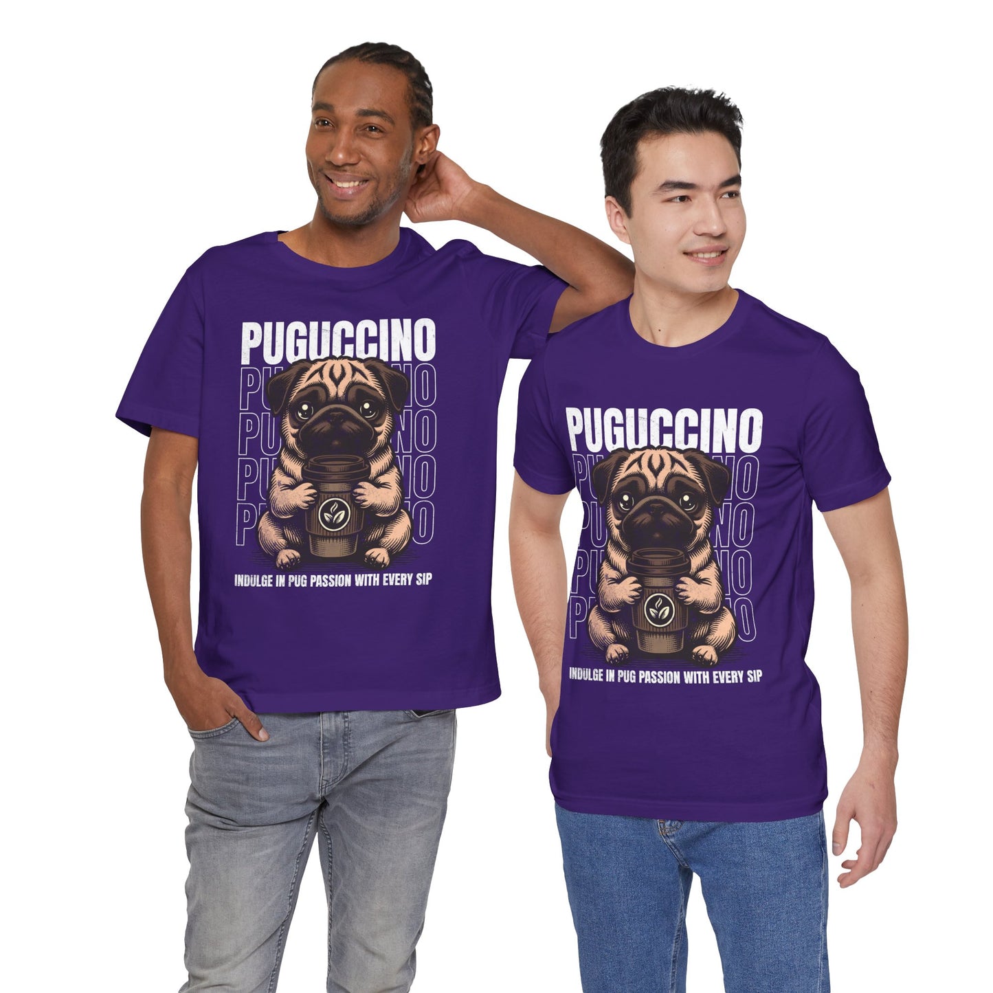 FPD - Unisex T-shirt - Puguccino Tee – Coffee & Pug Lover Statement Shirt