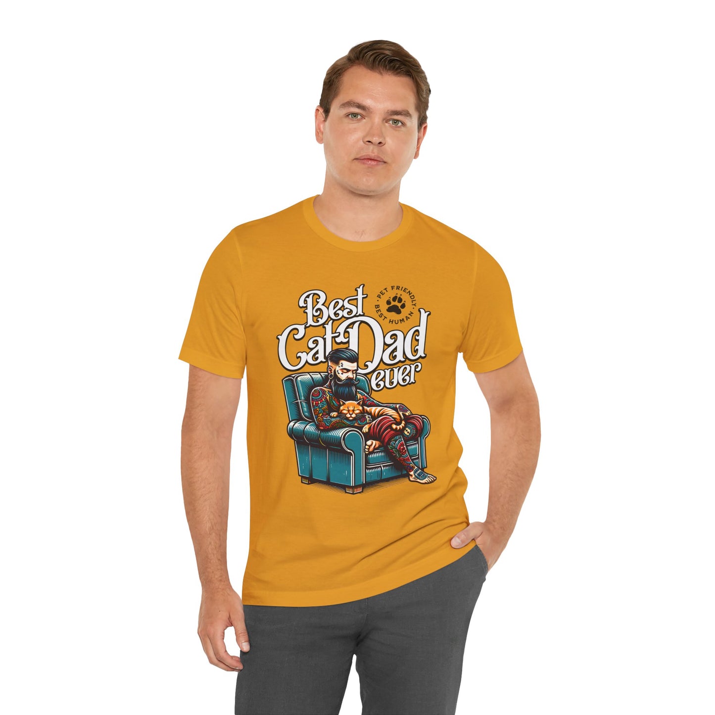Best Cat Dad Ever Unisex T-Shirt – Perfect Gift for Cat Lovers - FPD