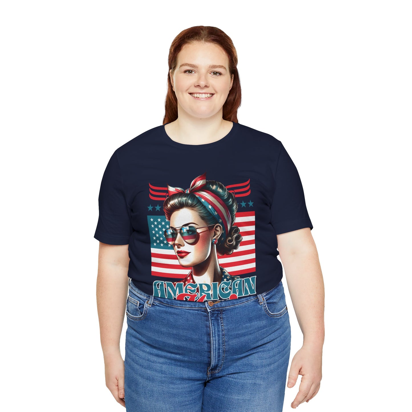American Mom T-Shirt – Patriotic Tee for Moms