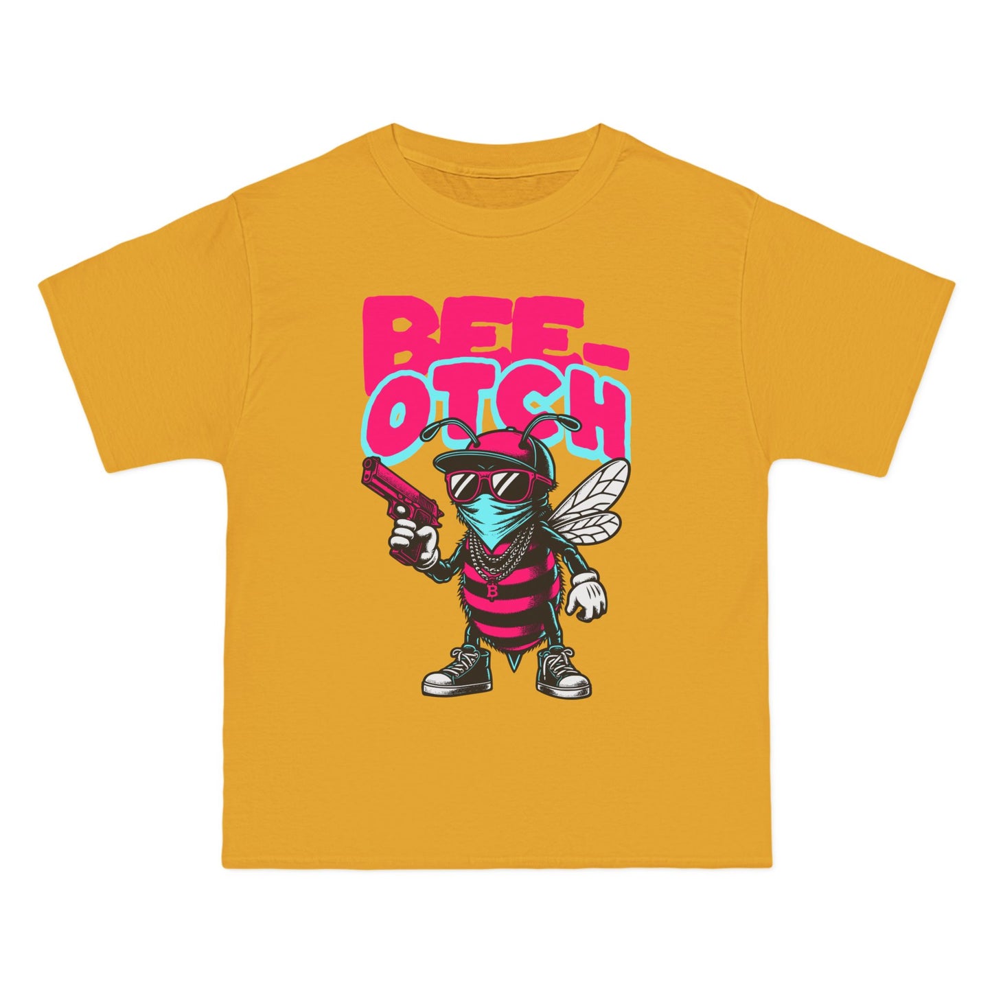 Bee-otch Oversized Graphic T-Shirt – Funny Streetwear Print Tee for Men & Women