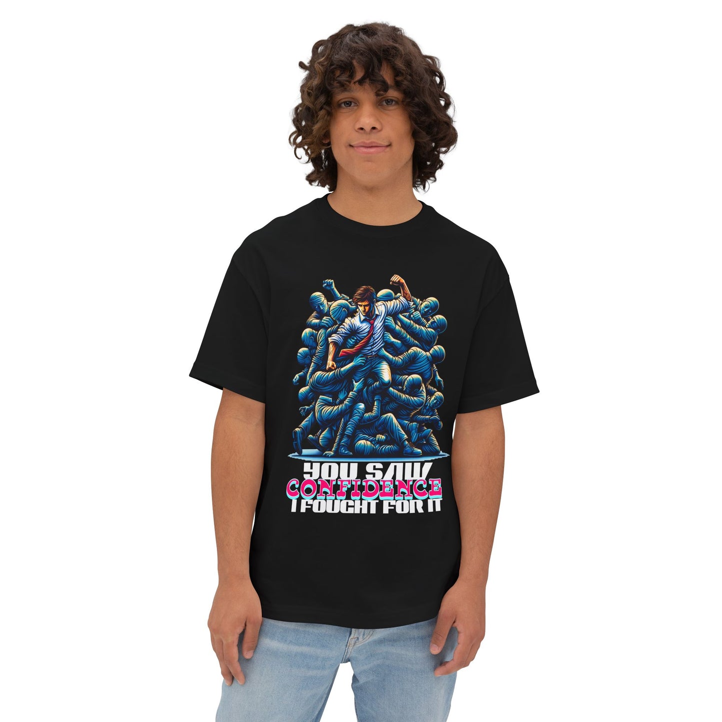 FPD - I Fought for Confidence Oversized Tee – Empowerment Statement Shirt