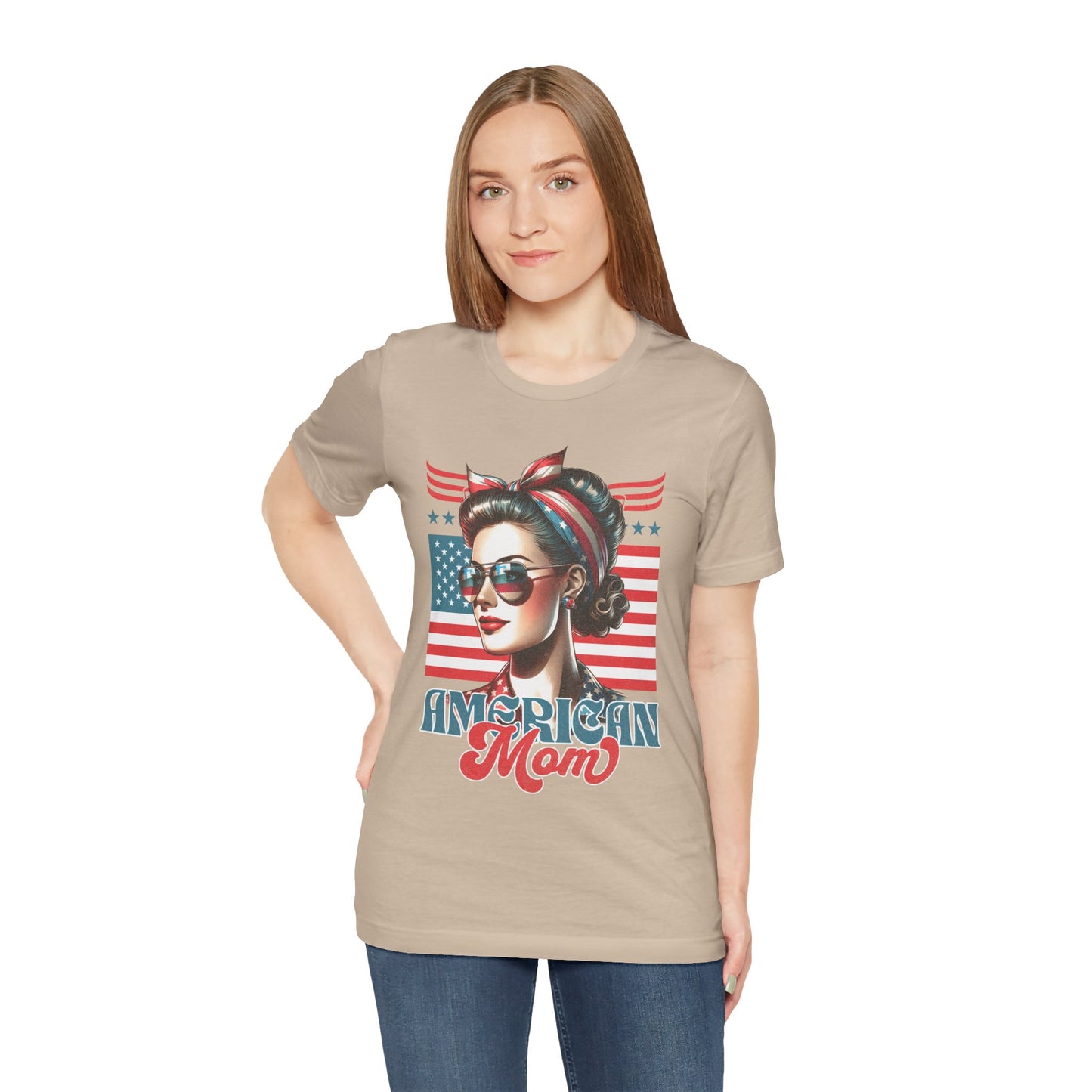 American Mom T-Shirt – Patriotic Tee for Moms