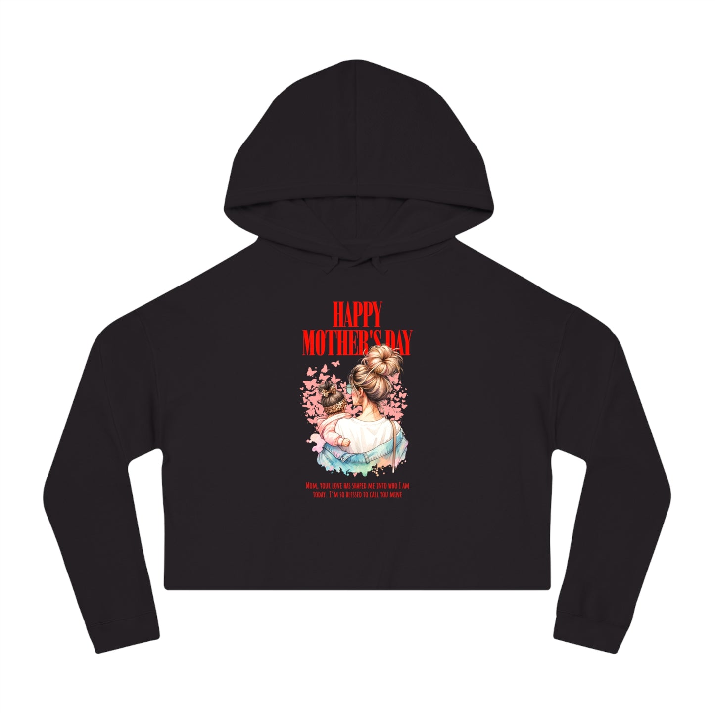 Happy Mother’s Day Cropped Hoodie – Trendy Gift for Mom