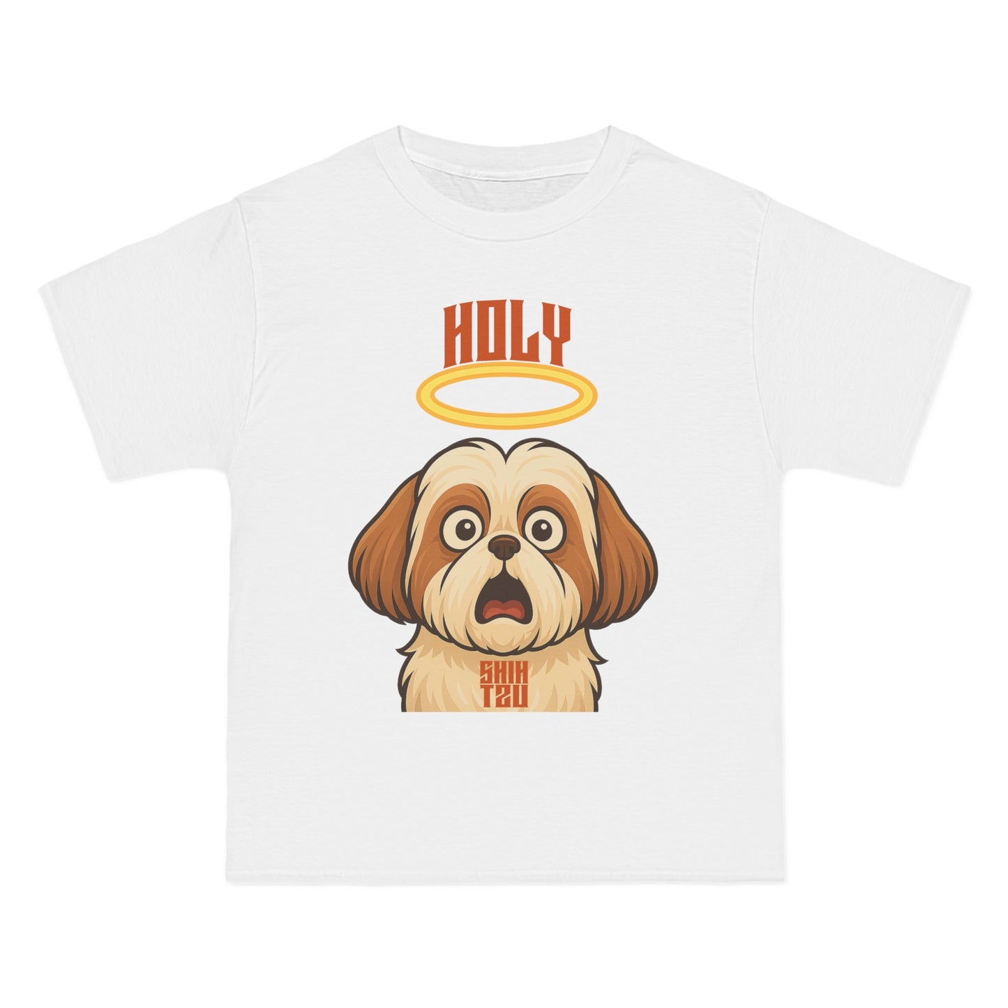 Holy Shih Tzu Oversized T-Shirt – Funny Graphic Print Tee for Men & Women
