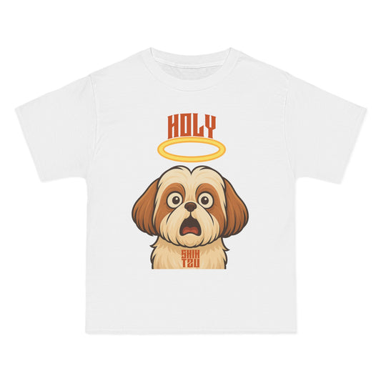 Holy Shih Tzu Oversized T-Shirt – Funny Graphic Print Tee for Men & Women