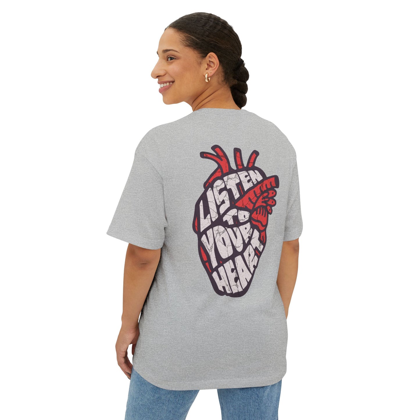 F&BPD - Listen to Your Heart Oversized Tee – Intuition Statement Streetwear