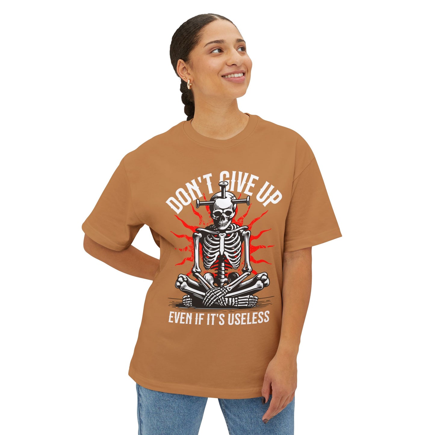 FPD - Don’t Give Up Oversized Tee – Grit & Persistence Statement Shirt